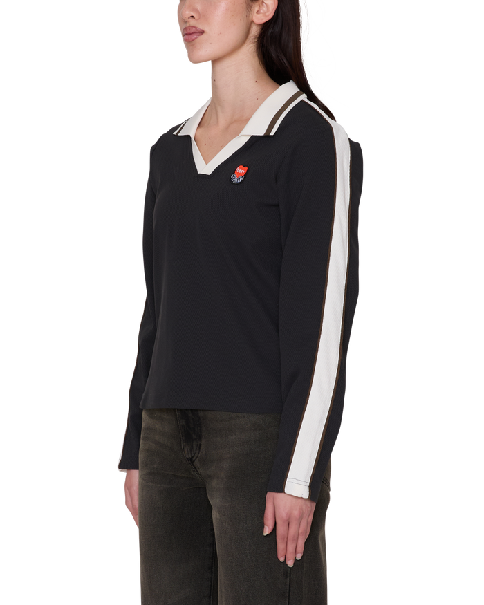 AREN LS POLO - BLACK MULTI