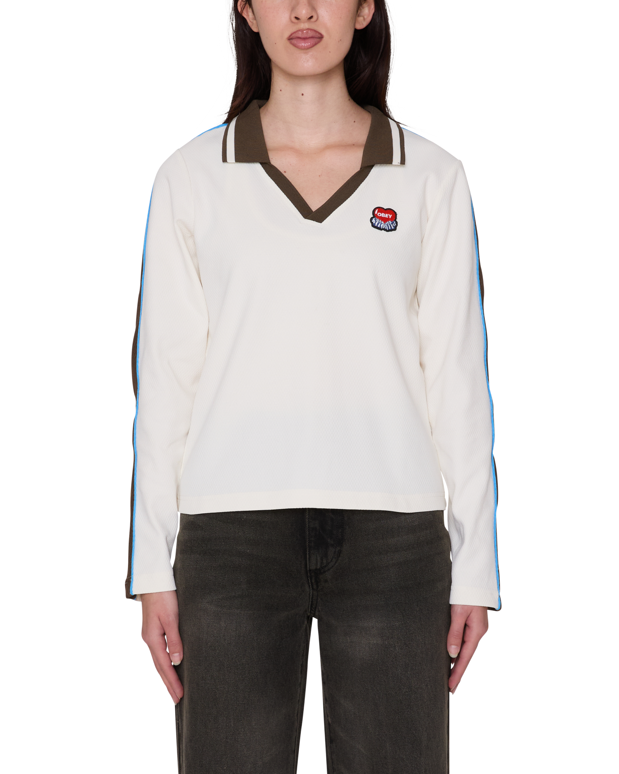 AREN LS POLO - UNBLEACHED MULTI