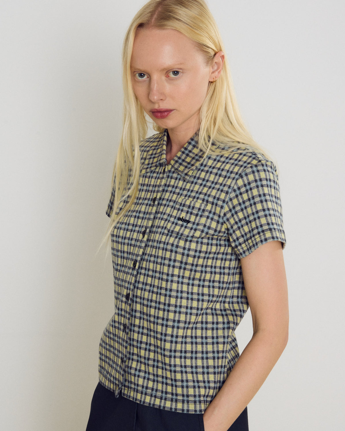 LILA MICRO CHECK POLO - YELLOW MULTI
