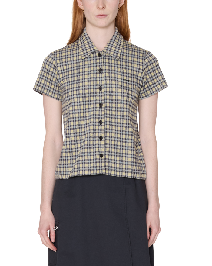 LILA MICRO CHECK POLO - YELLOW MULTI