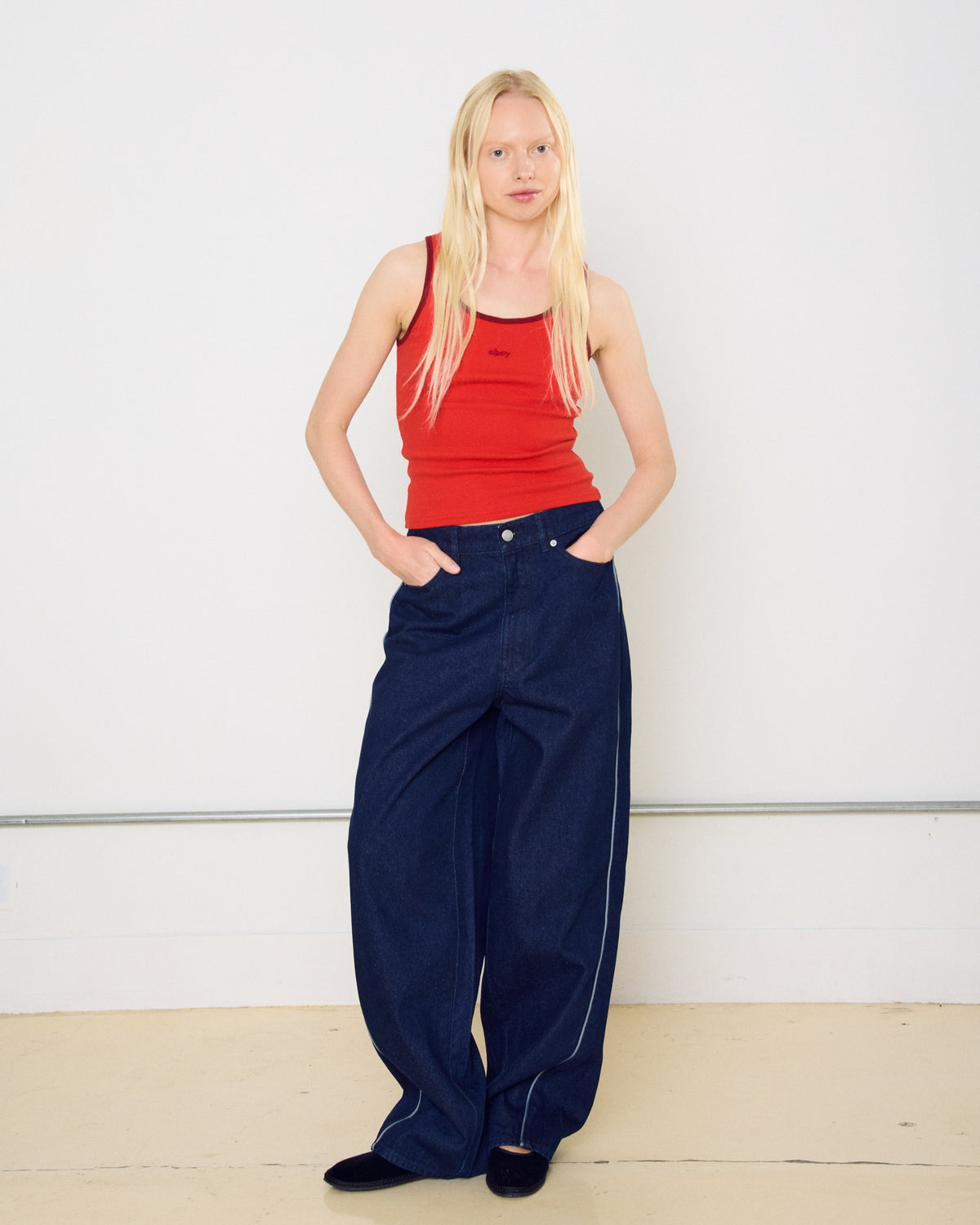 LOREN RIB TANK - RED