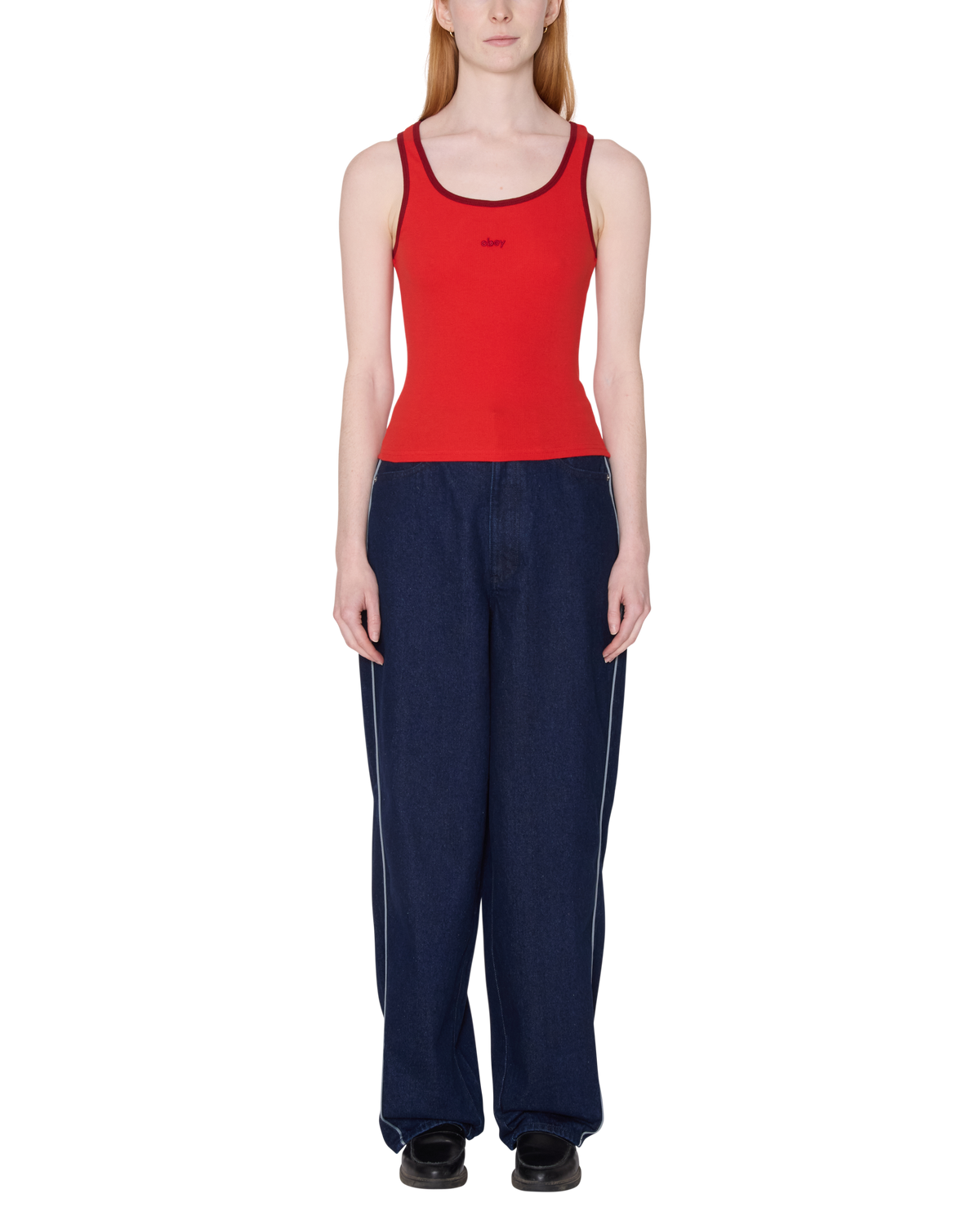 LOREN RIB TANK - RED