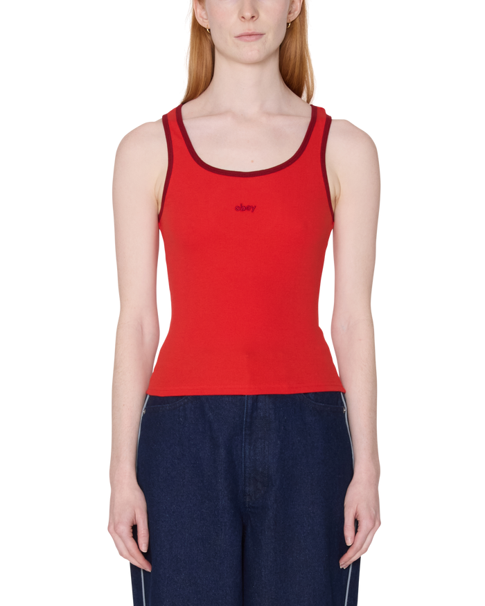 LOREN RIB TANK - RED