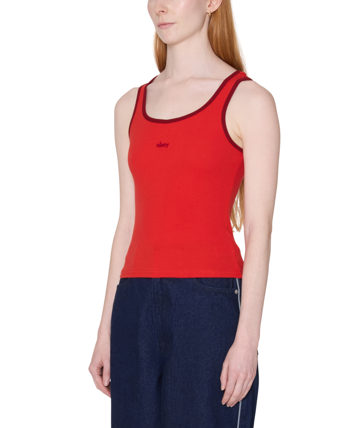 LOREN RIB TANK - RED