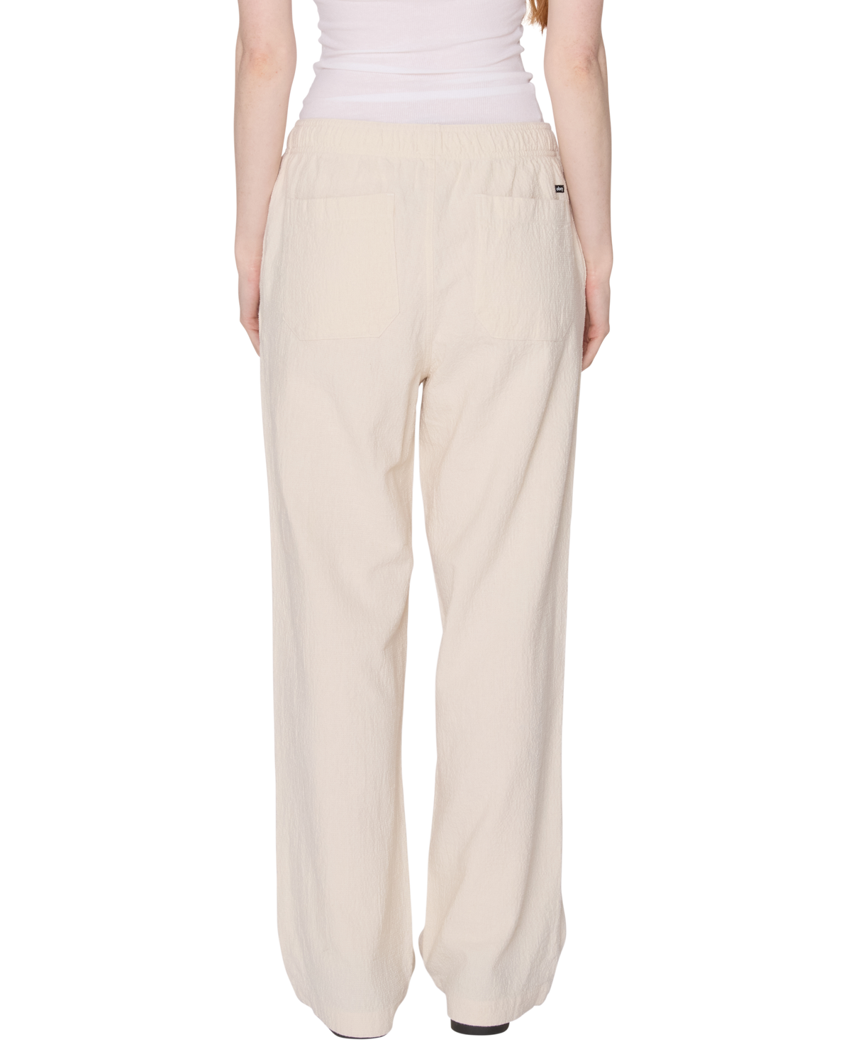 ROSES EMBELLISHED PANT - NATURAL