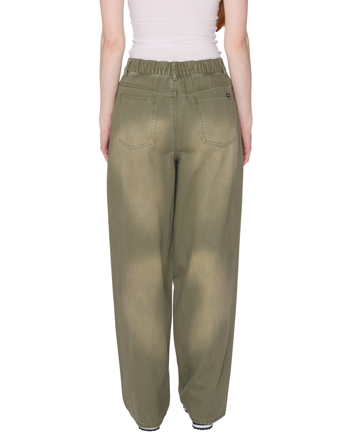 LEAH III BAGGY DENIM BLUR WASH - GREY BLUR WASH
