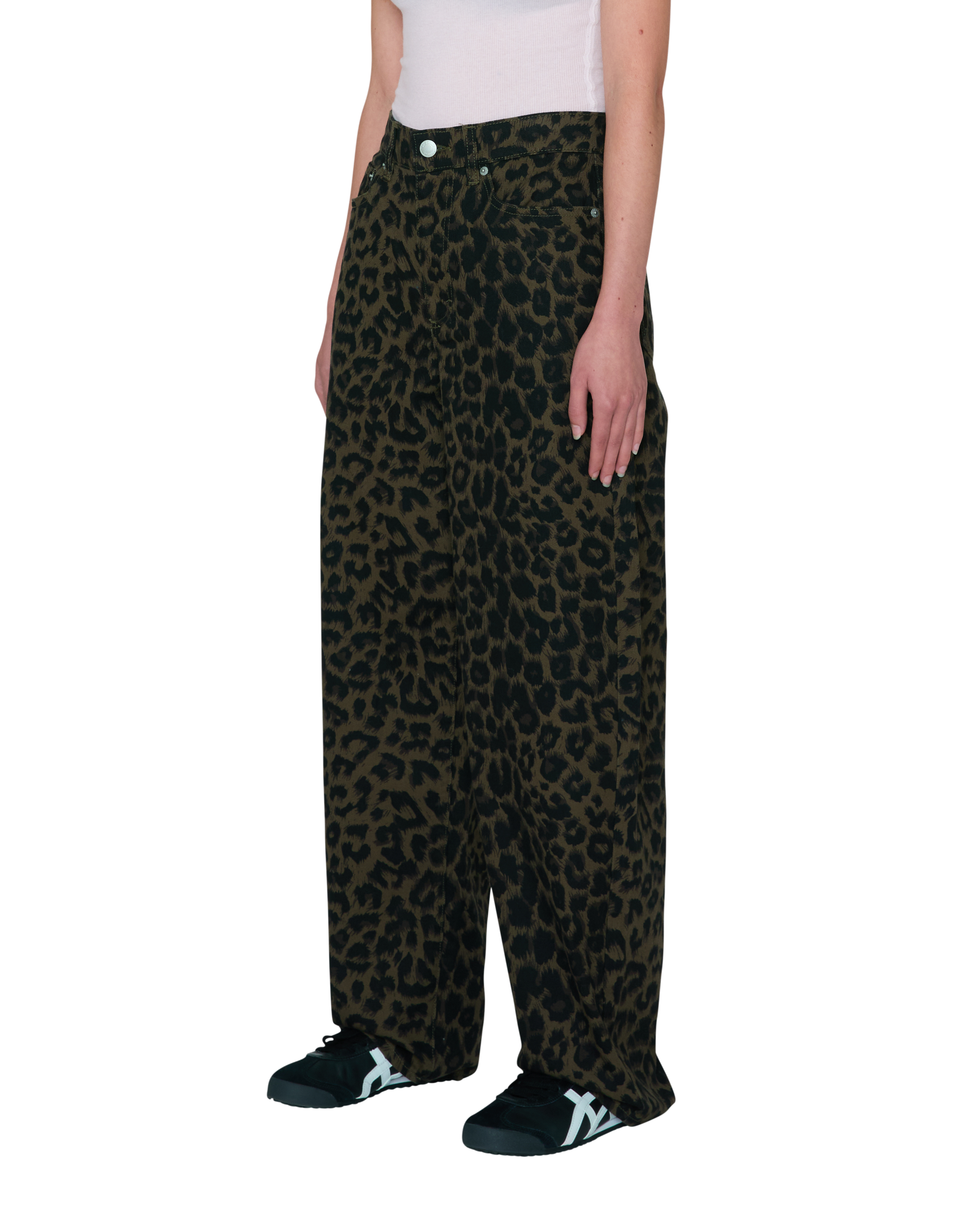 ALLYSA 5 POCKET DENIM - LEOPARD