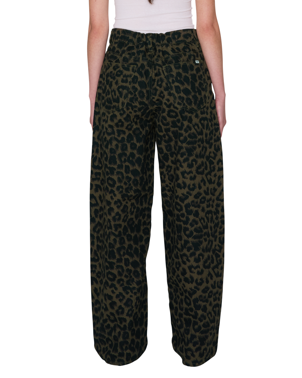 ALLYSA 5 POCKET DENIM - LEOPARD