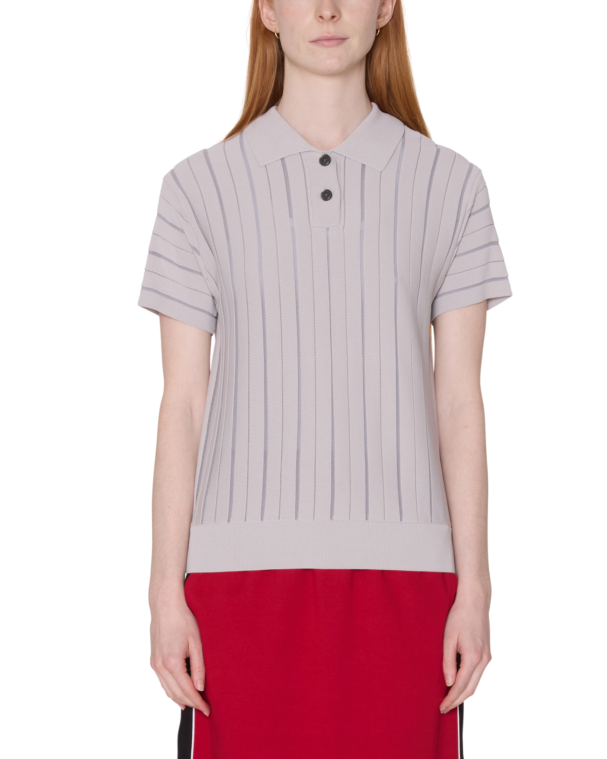 ARLO STRIPE POLO SWEATER - CLOUD MULTI