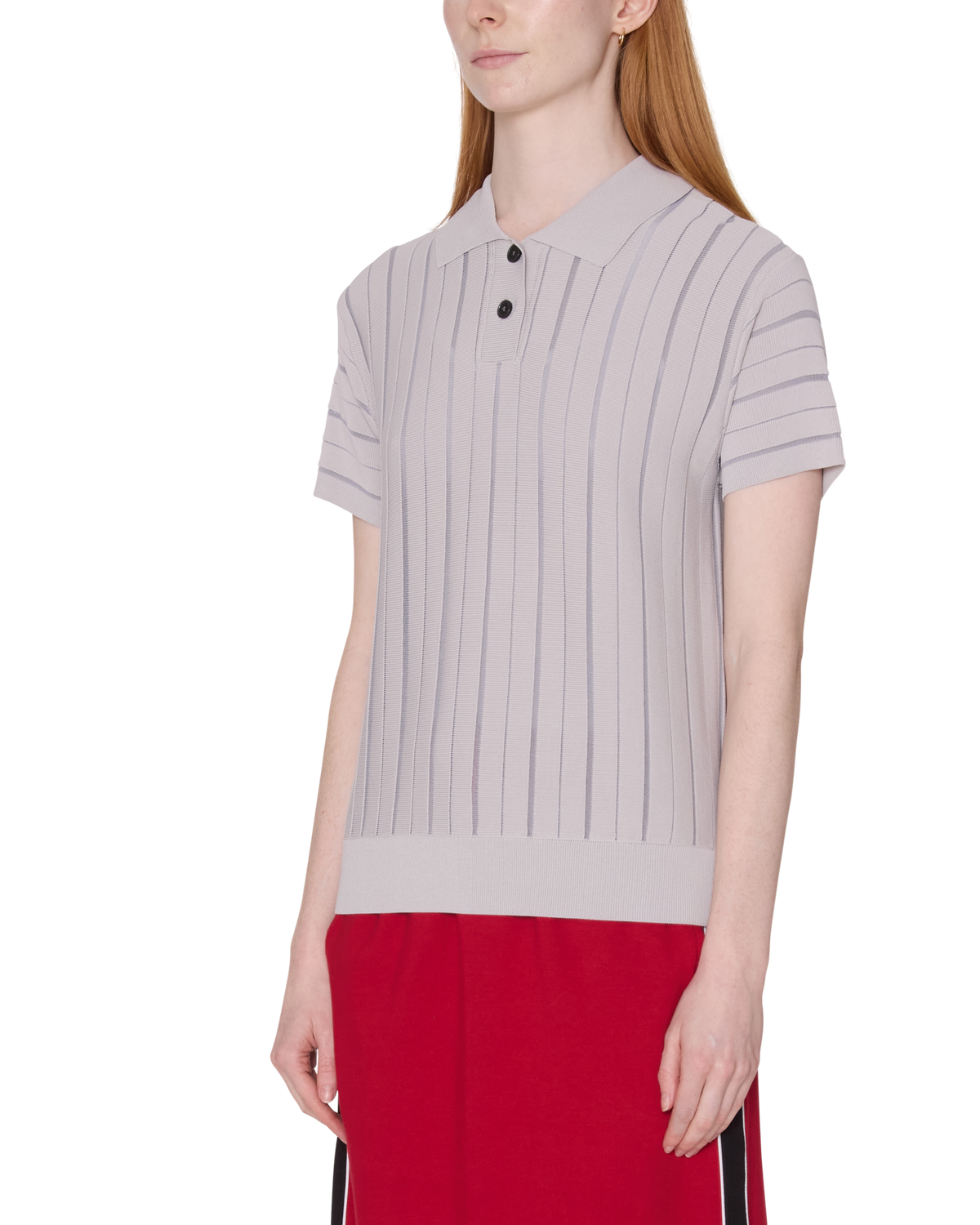 ARLO STRIPE POLO SWEATER - CLOUD MULTI