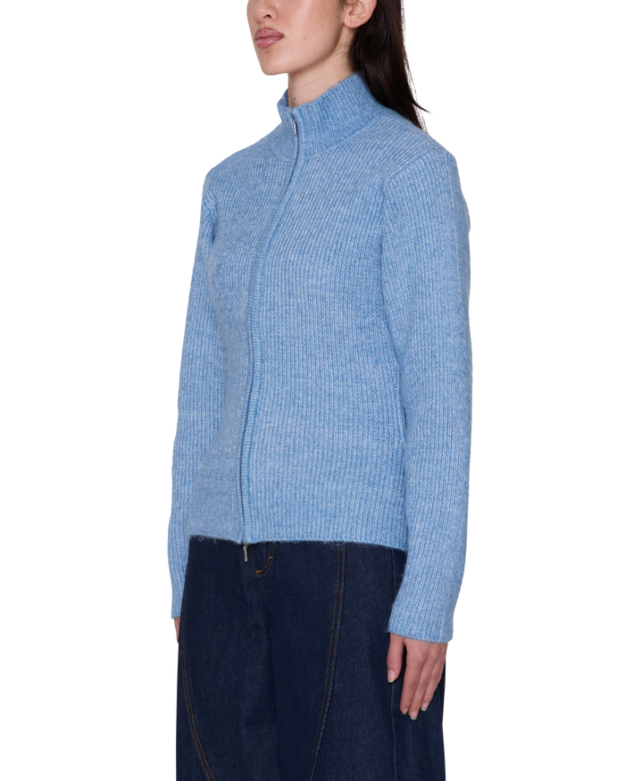 CIEL 2WAY ZIP CARDIGAN - CORONET BLUE
