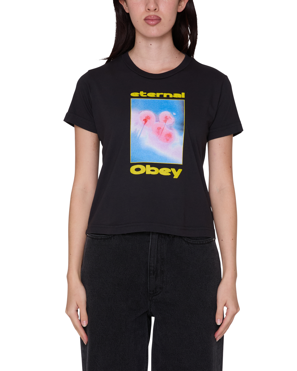 ETERNAL OBEY KAIA T-SHIRT - DIGITAL BLACK