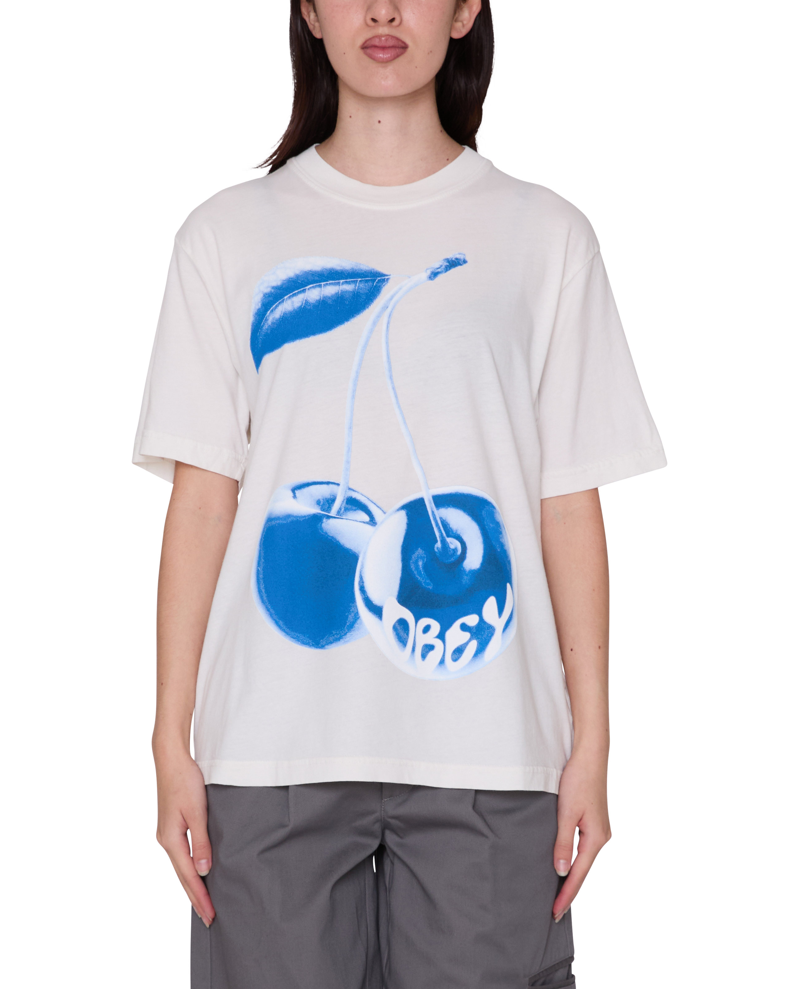 BLUE CHERRY MICHELLE T-SHIRT - CHALK WHITE