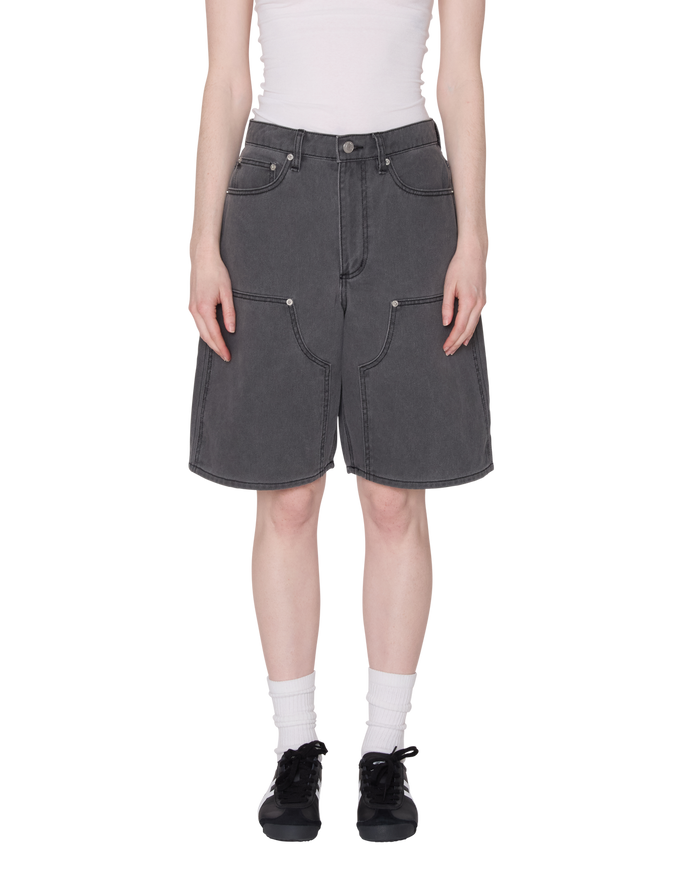 SHIFT PANEL SHORT - CHARCOAL FADED WASH
