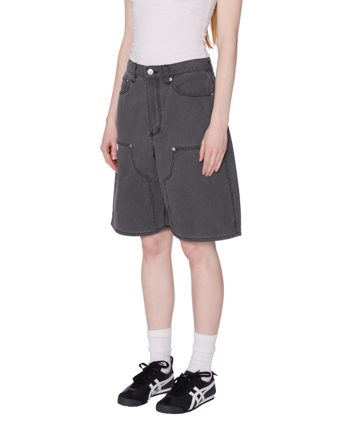 SHIFT PANEL SHORT - CHARCOAL FADED WASH