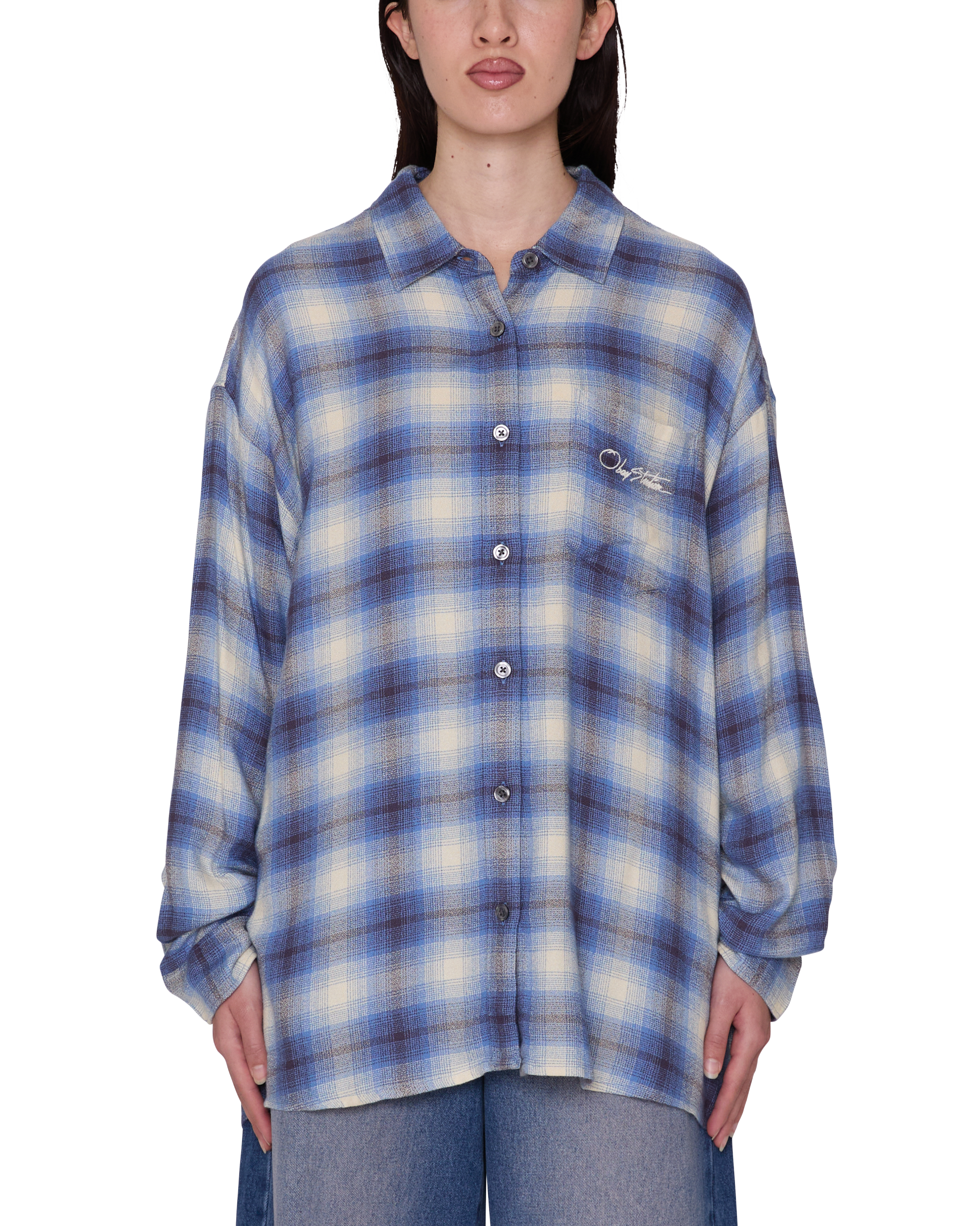OBEY ZELIA SHIRT - BLUE MULTI