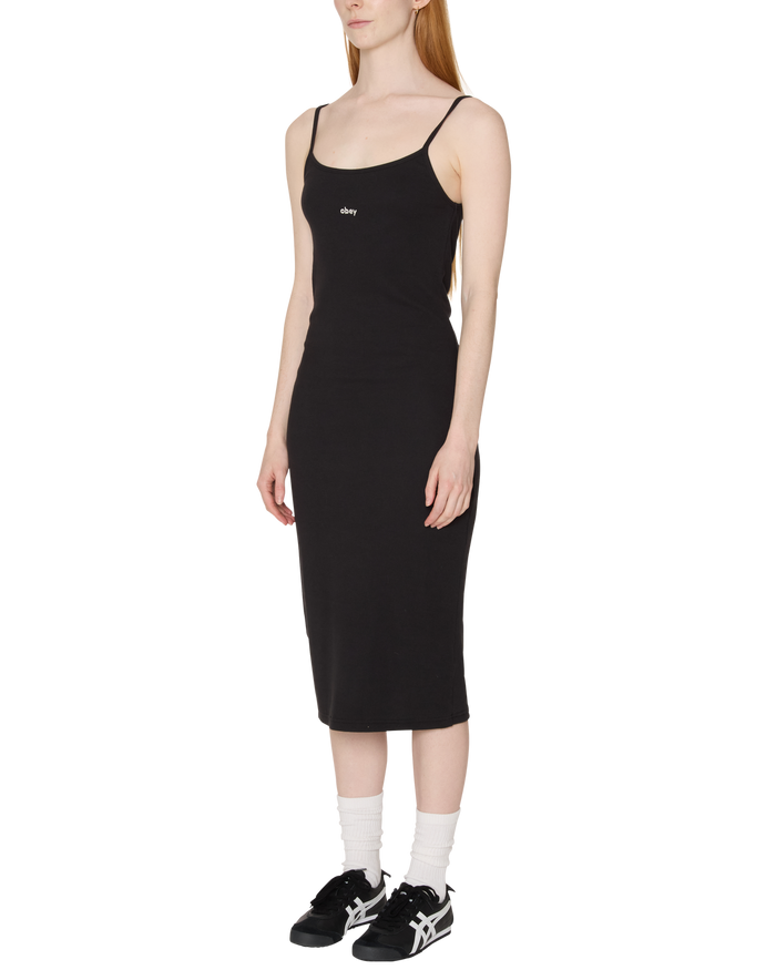 BIANCA LONG TANK DRESS - DIGITAL BLACK