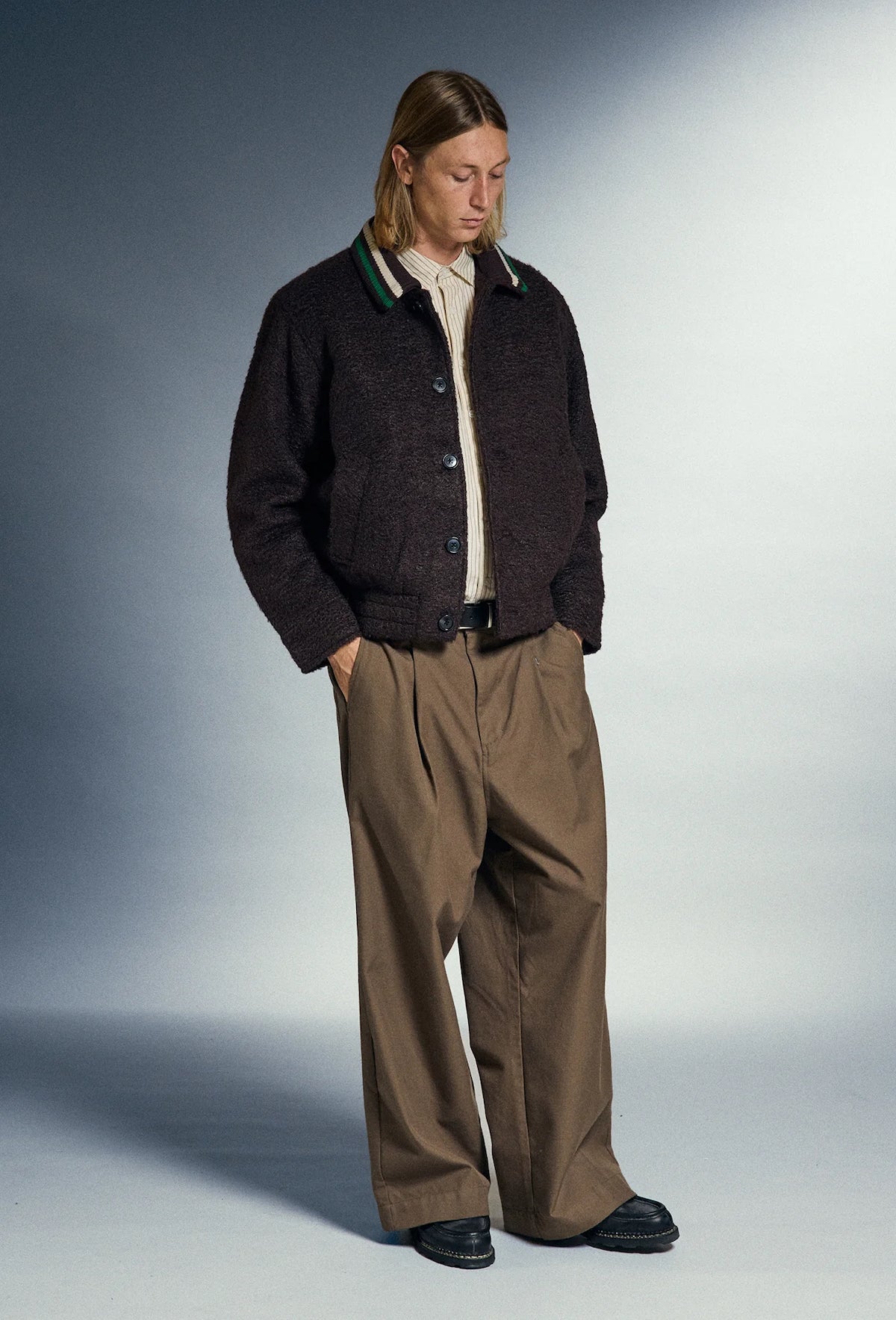 OBEY ARDEN BLOUSON JACKET - JAVA BROWN