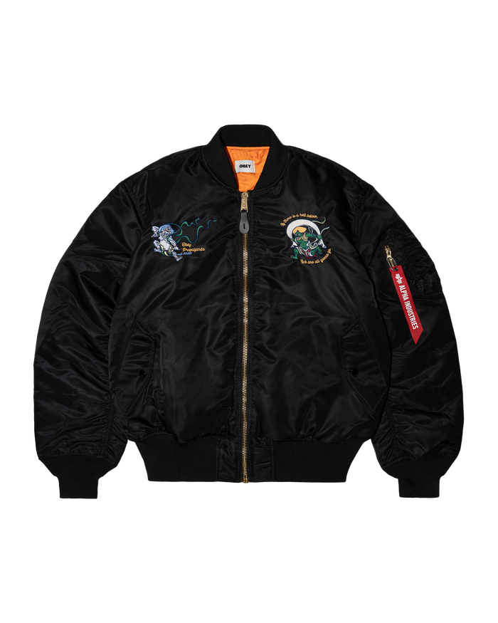 OBEY WELCOME TO JAPAN 2026 MA-1 - Black