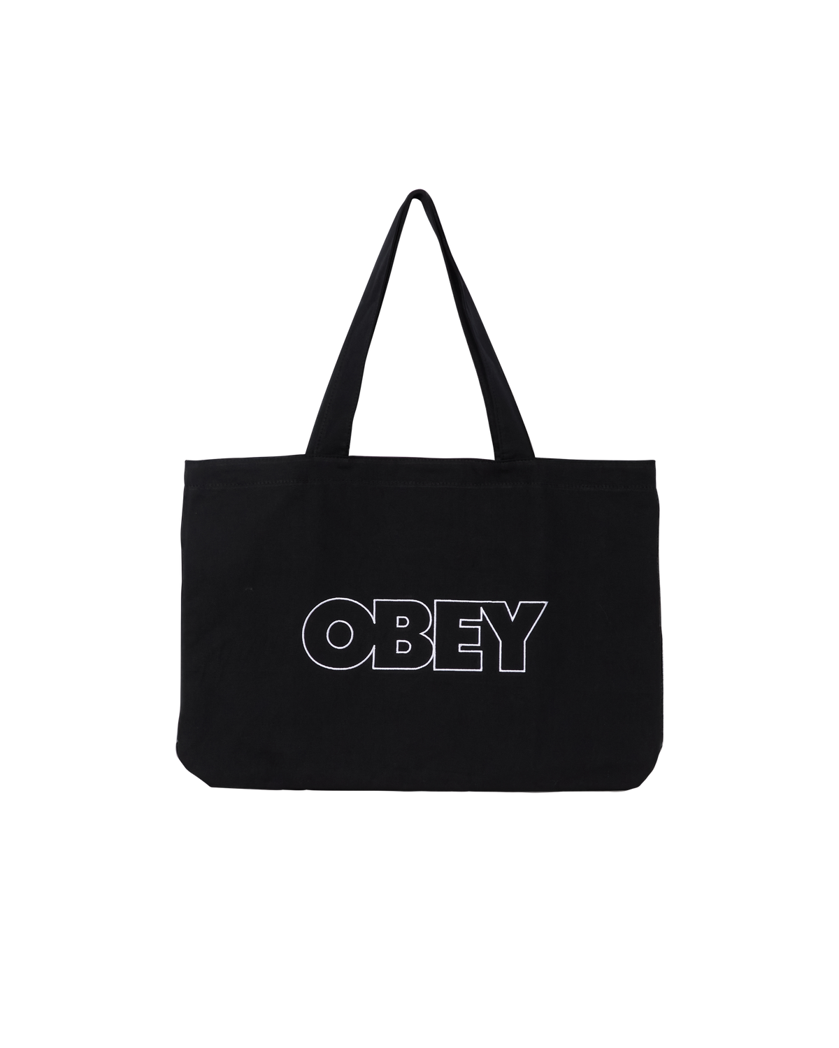 OUTLINE CANVAS TOTE BAG - BLACK