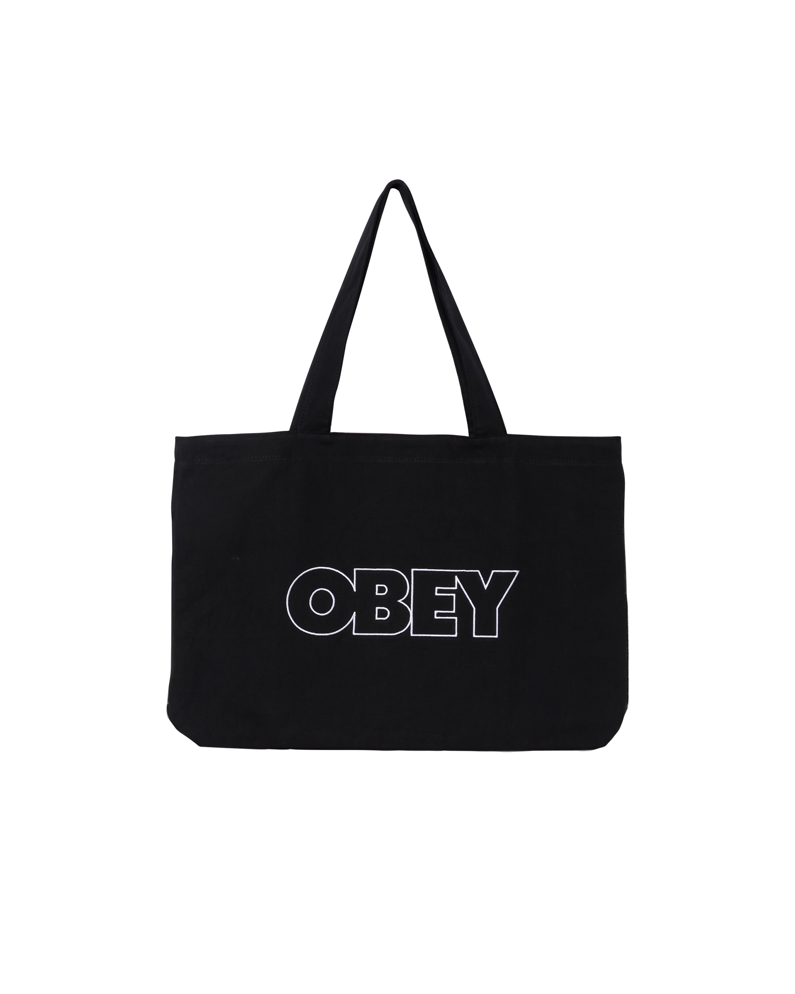 OUTLINE CANVAS TOTE BAG - BLACK