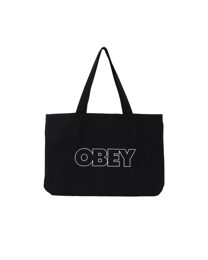 OUTLINE CANVAS TOTE BAG - BLACK