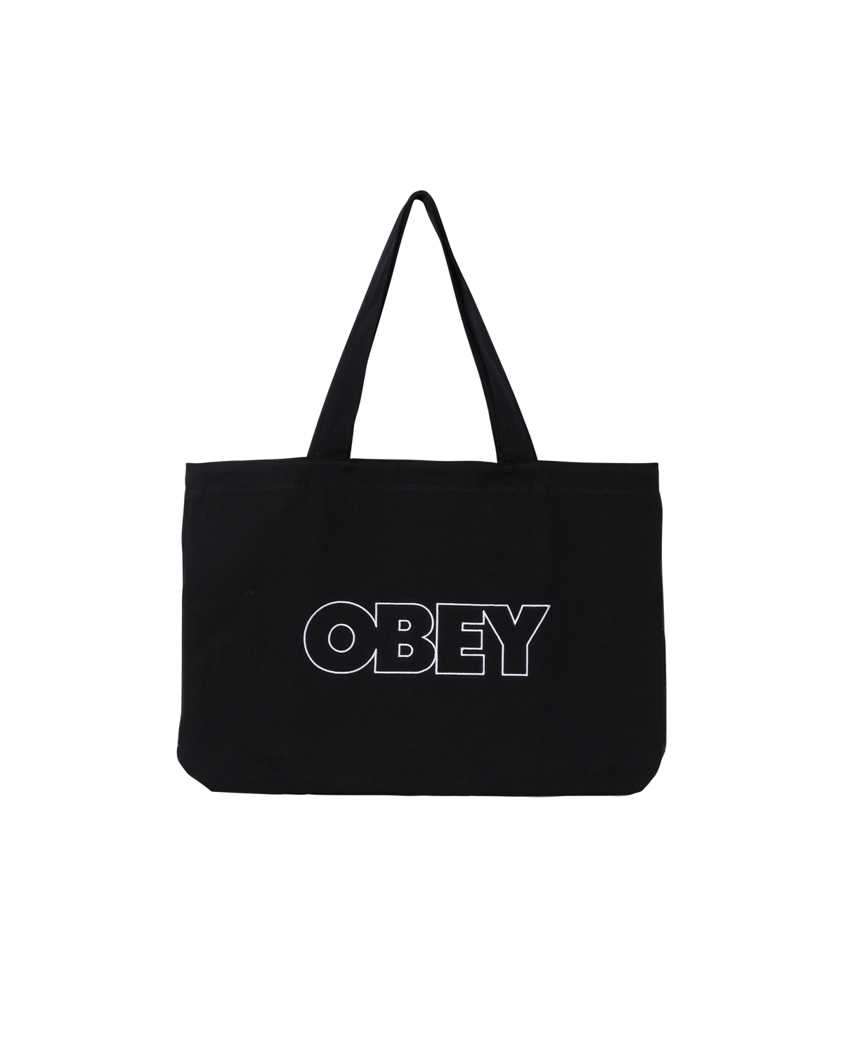 OUTLINE CANVAS TOTE BAG - BLACK