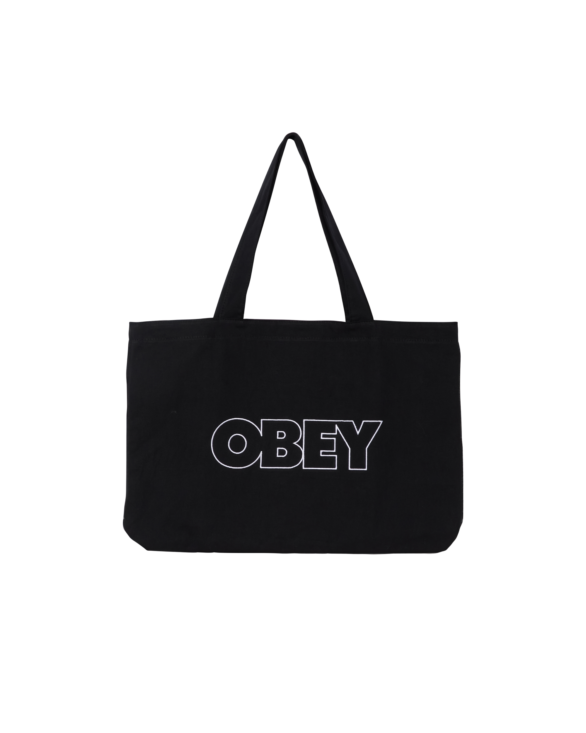 OUTLINE CANVAS TOTE BAG - BLACK