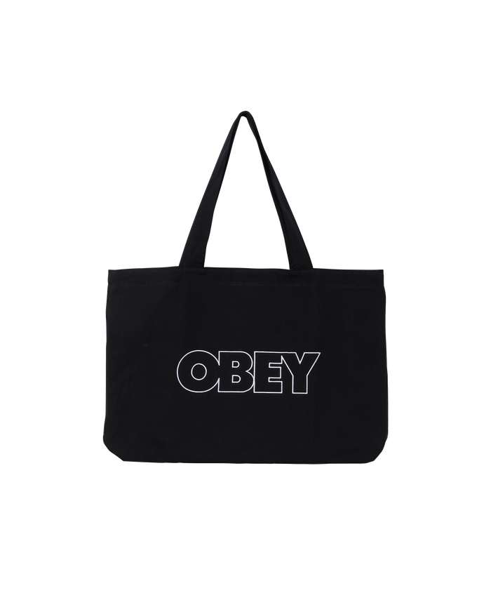 OUTLINE CANVAS TOTE BAG - BLACK