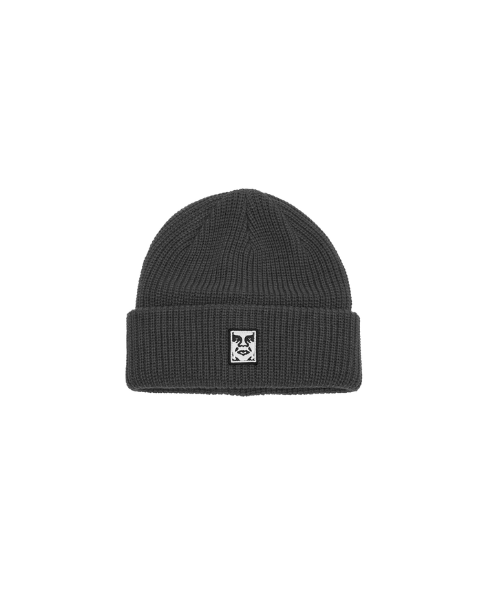 MID ICON PATCH CUFF BEANIE - BLACK