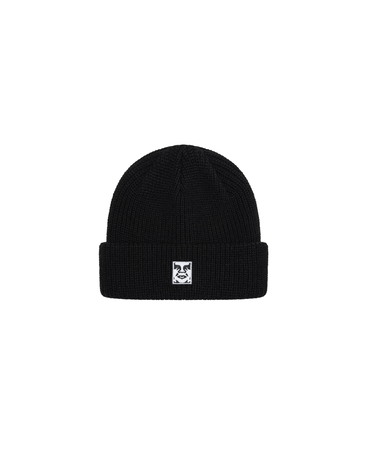 MID ICON PATCH CUFF BEANIE - BLACK