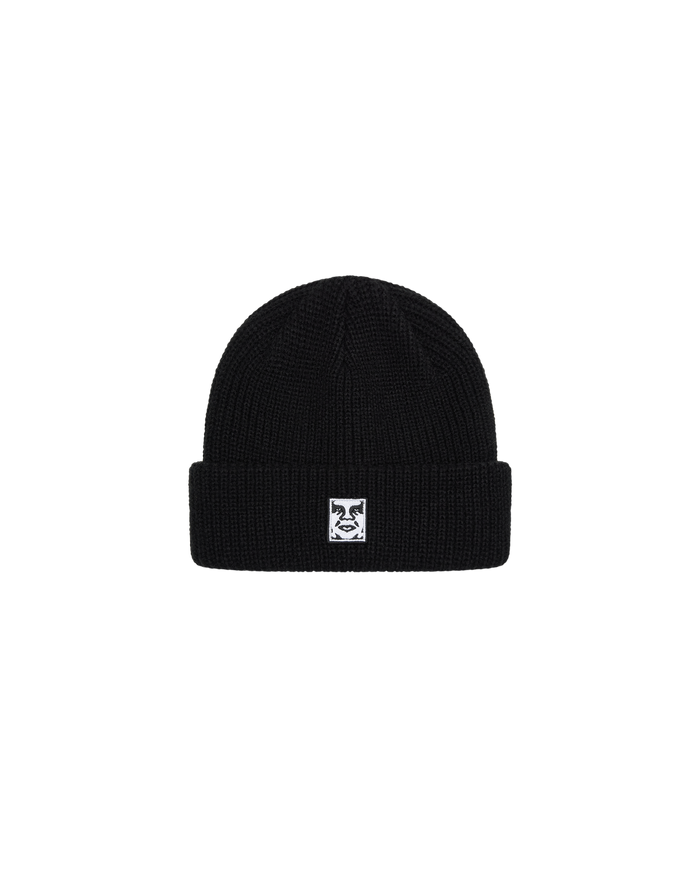 MID ICON PATCH CUFF BEANIE - BLACK