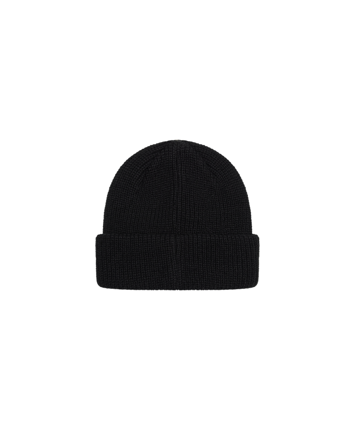 MID ICON PATCH CUFF BEANIE - BLACK