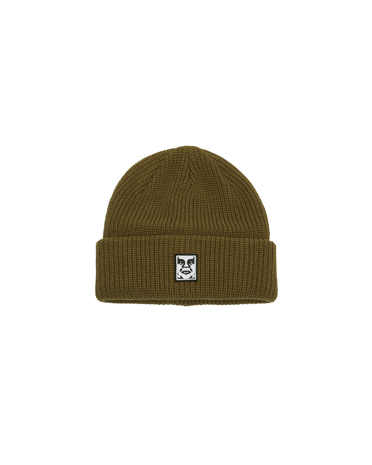 MID ICON PATCH CUFF BEANIE - DULL ARMY