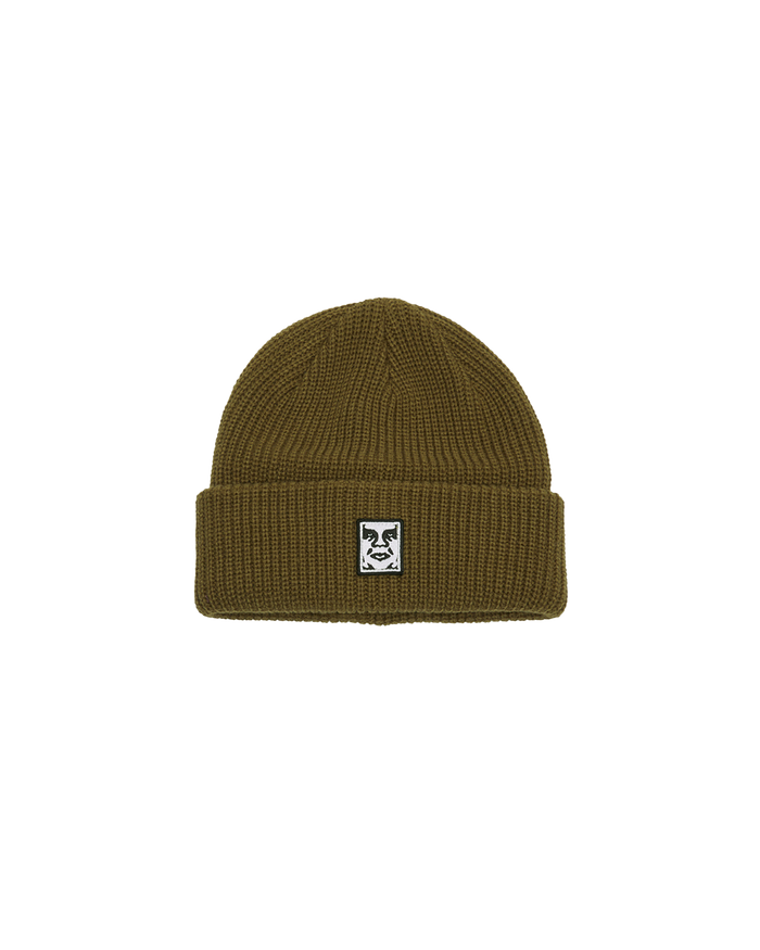 MID ICON PATCH CUFF BEANIE - DULL ARMY