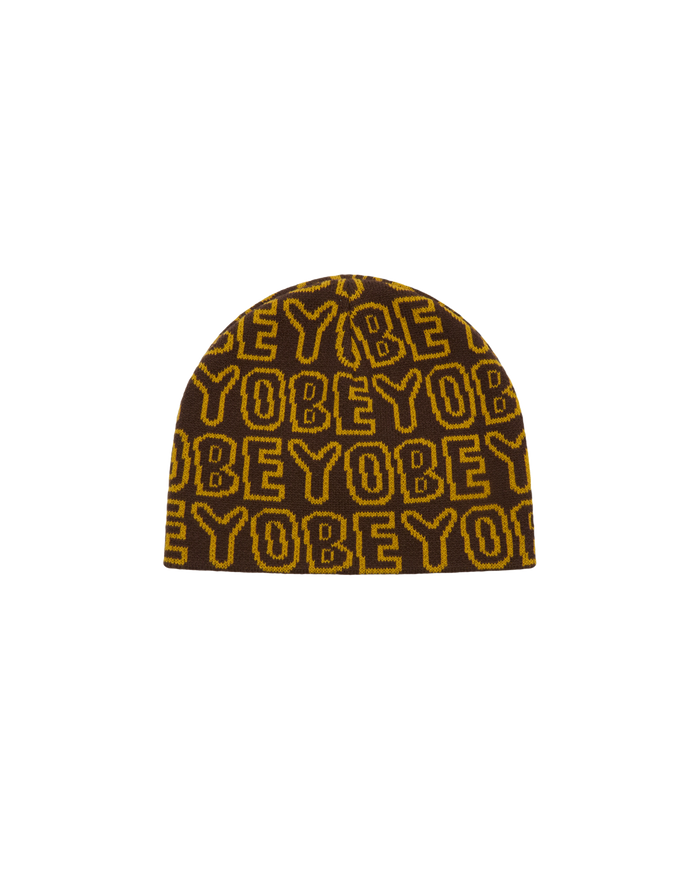 OBEY COMMON BEANIE - DARK BROWN