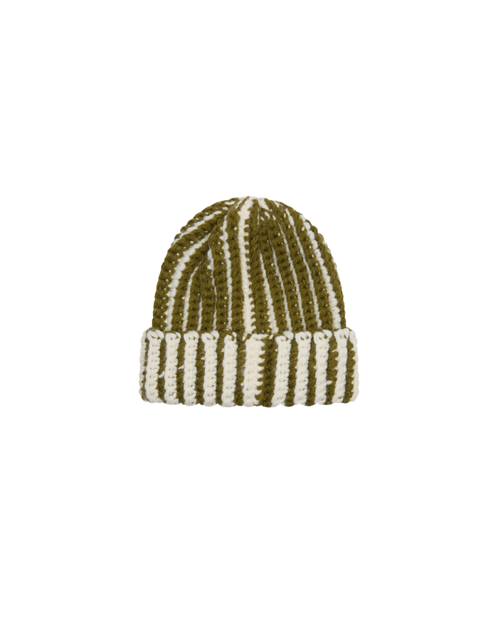 OBEY SCOUT CHUNKY BEANIE - MOSS GREEN MULTI