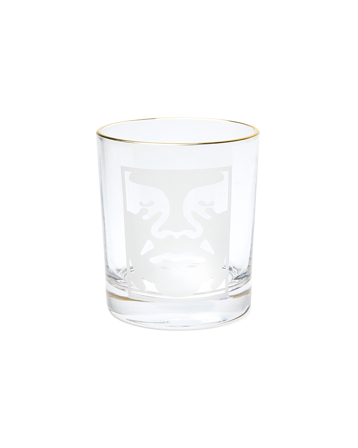 BOLD LOGO DRINKING GLASS - CLEAR