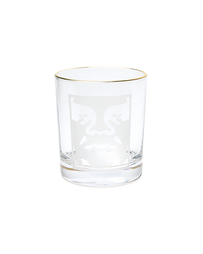 BOLD LOGO DRINKING GLASS - CLEAR