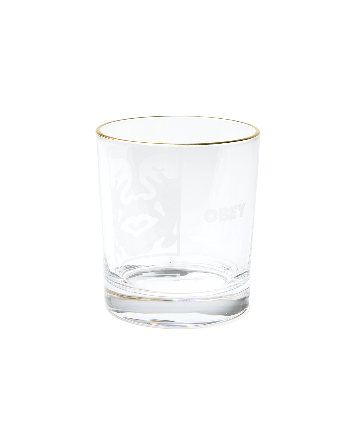 BOLD LOGO DRINKING GLASS - CLEAR