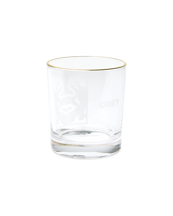 BOLD LOGO DRINKING GLASS - CLEAR