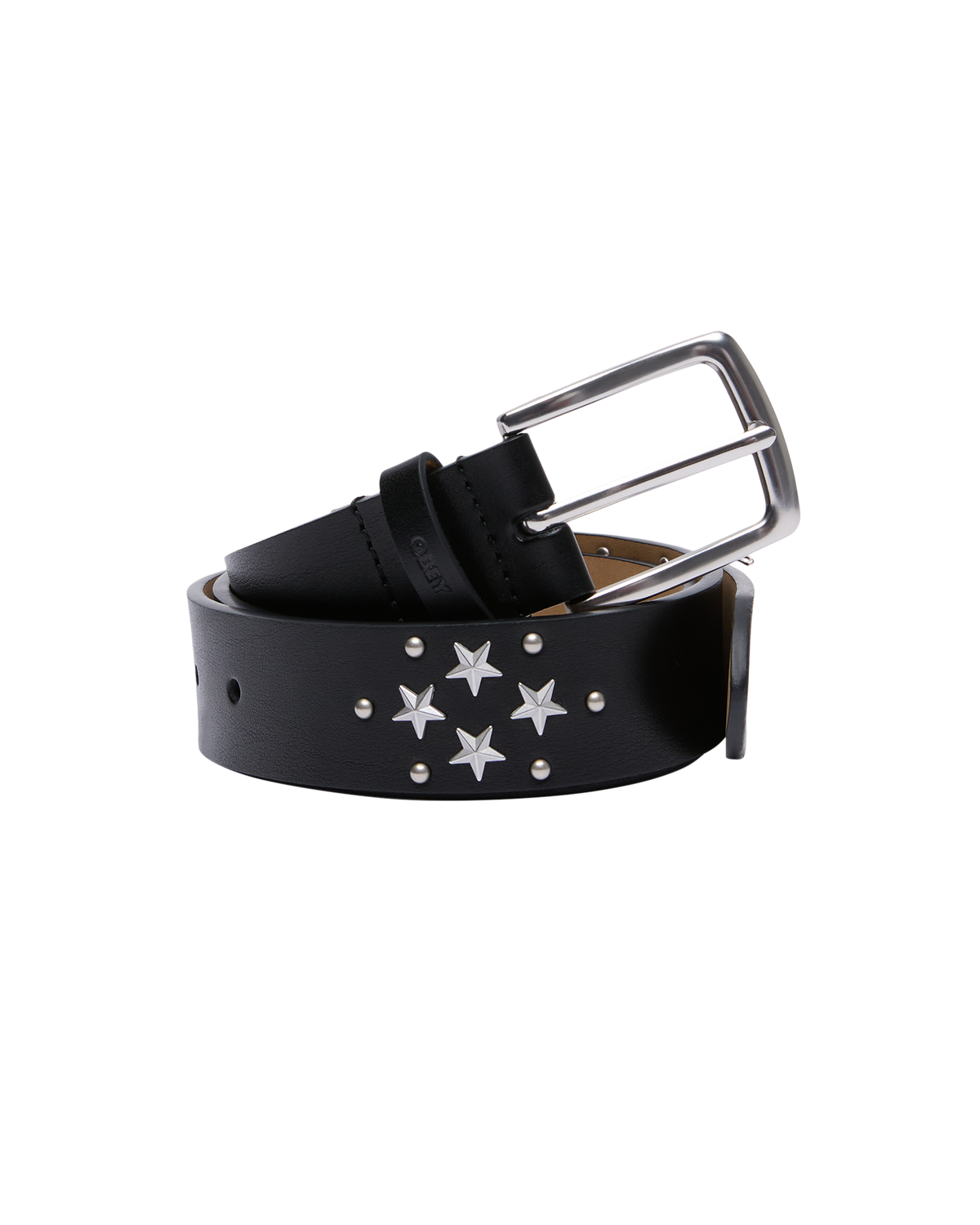 OBEY STUDDED STAR BELT - BLACK