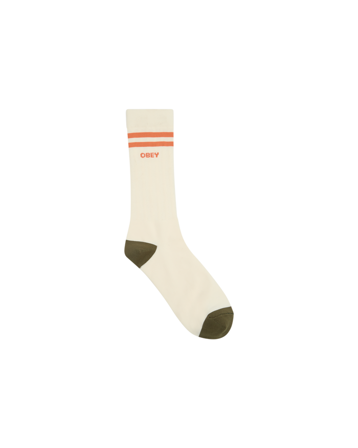 OBEY SOCCER SOCKS - UNBLEACHED/ORANGE