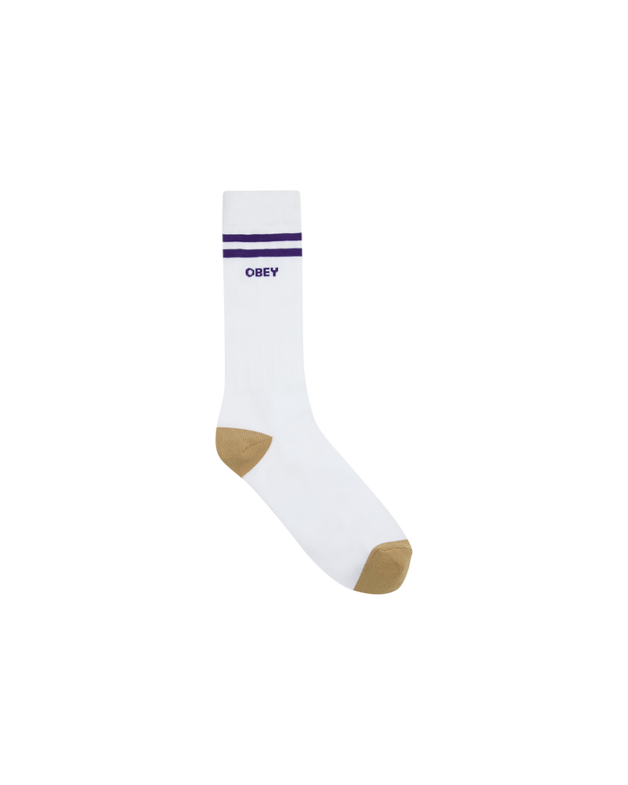 OBEY SOCCER SOCKS - WHITE/SURF BLUE