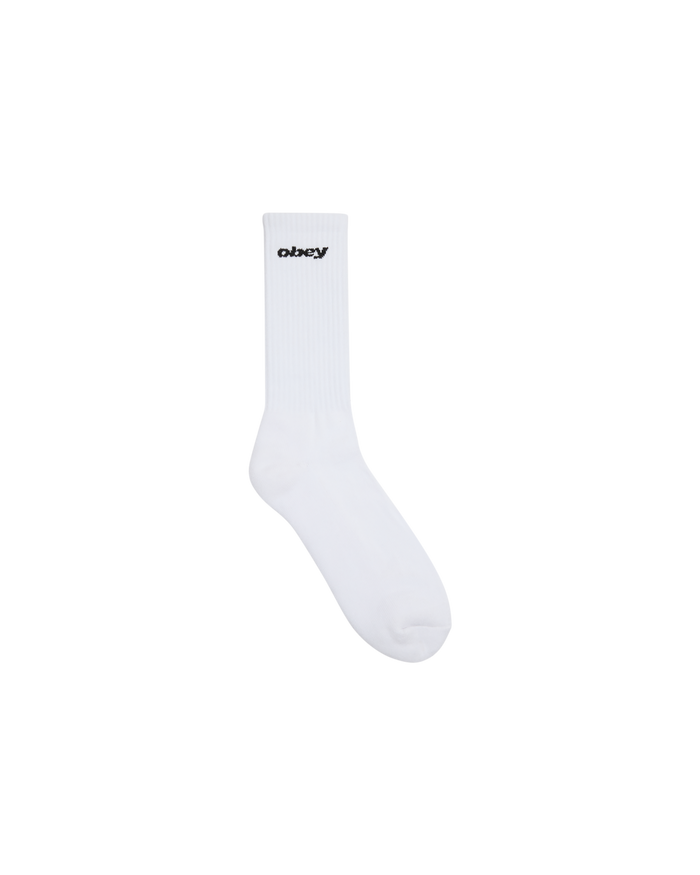 OBEY SPORTS LOGO SOCKS - WHITE