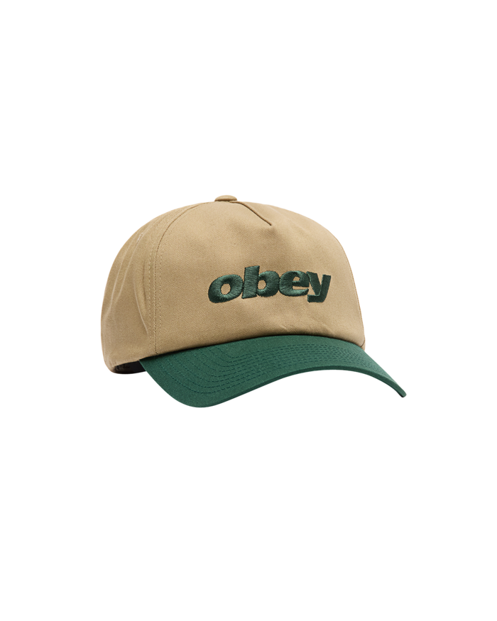 OBEY DELTA 5 PANEL STRAPBACK - KHAKI MULTI