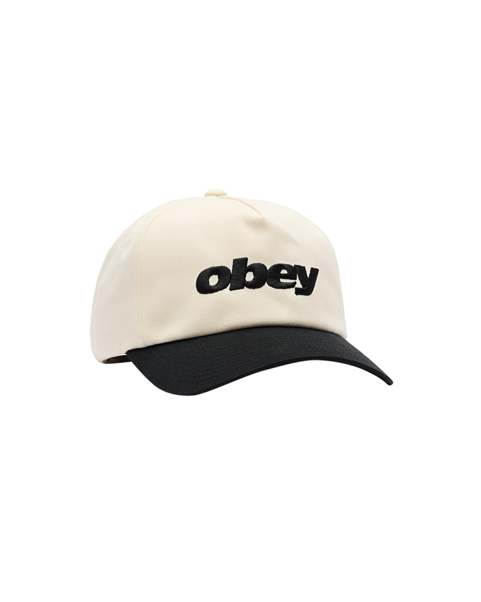 OBEY DELTA 5 PANEL STRAPBACK - UNBLEACHED MULTI