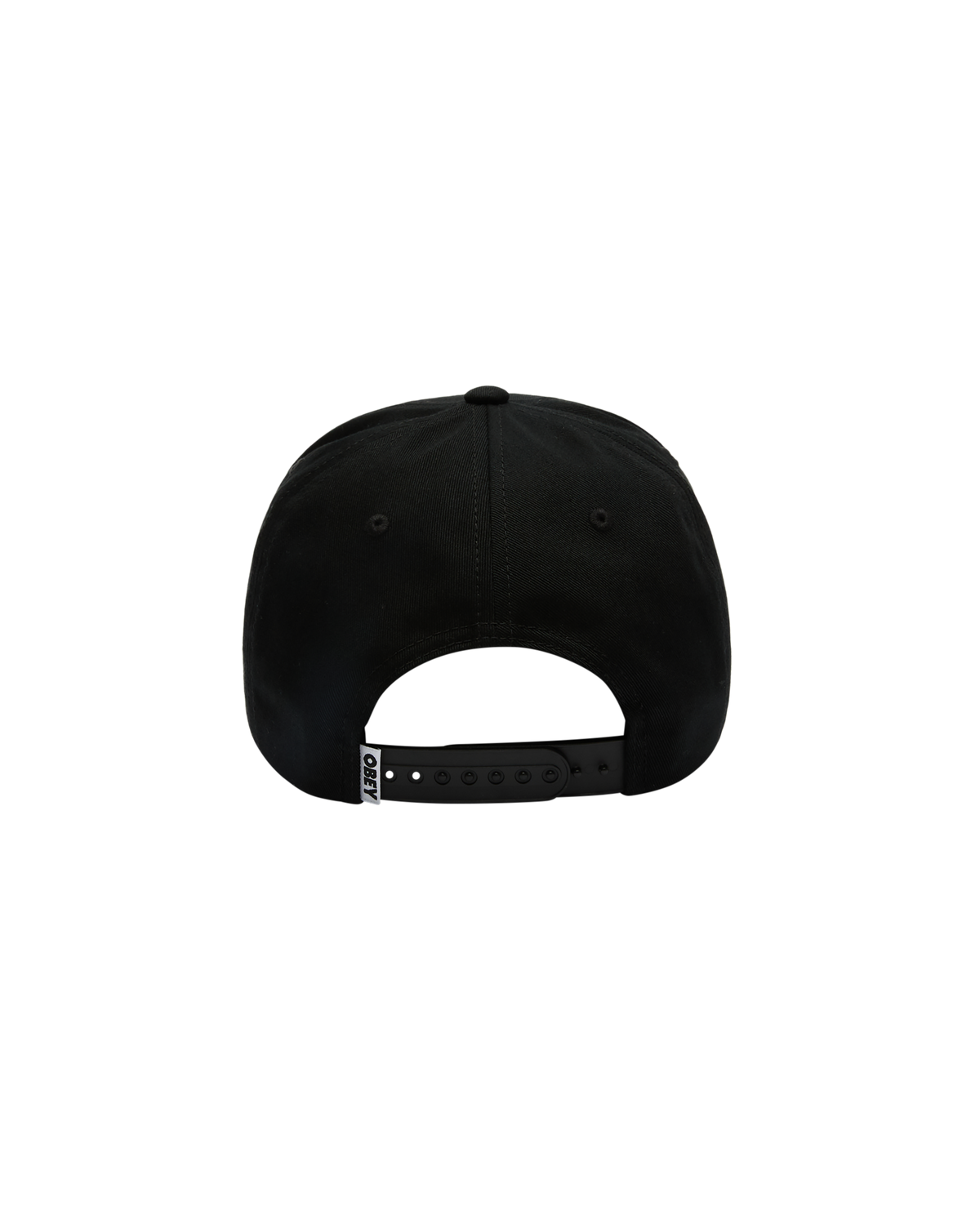 OBEY WORLD RECORDS5PANEL SNAPBACK - BLACK