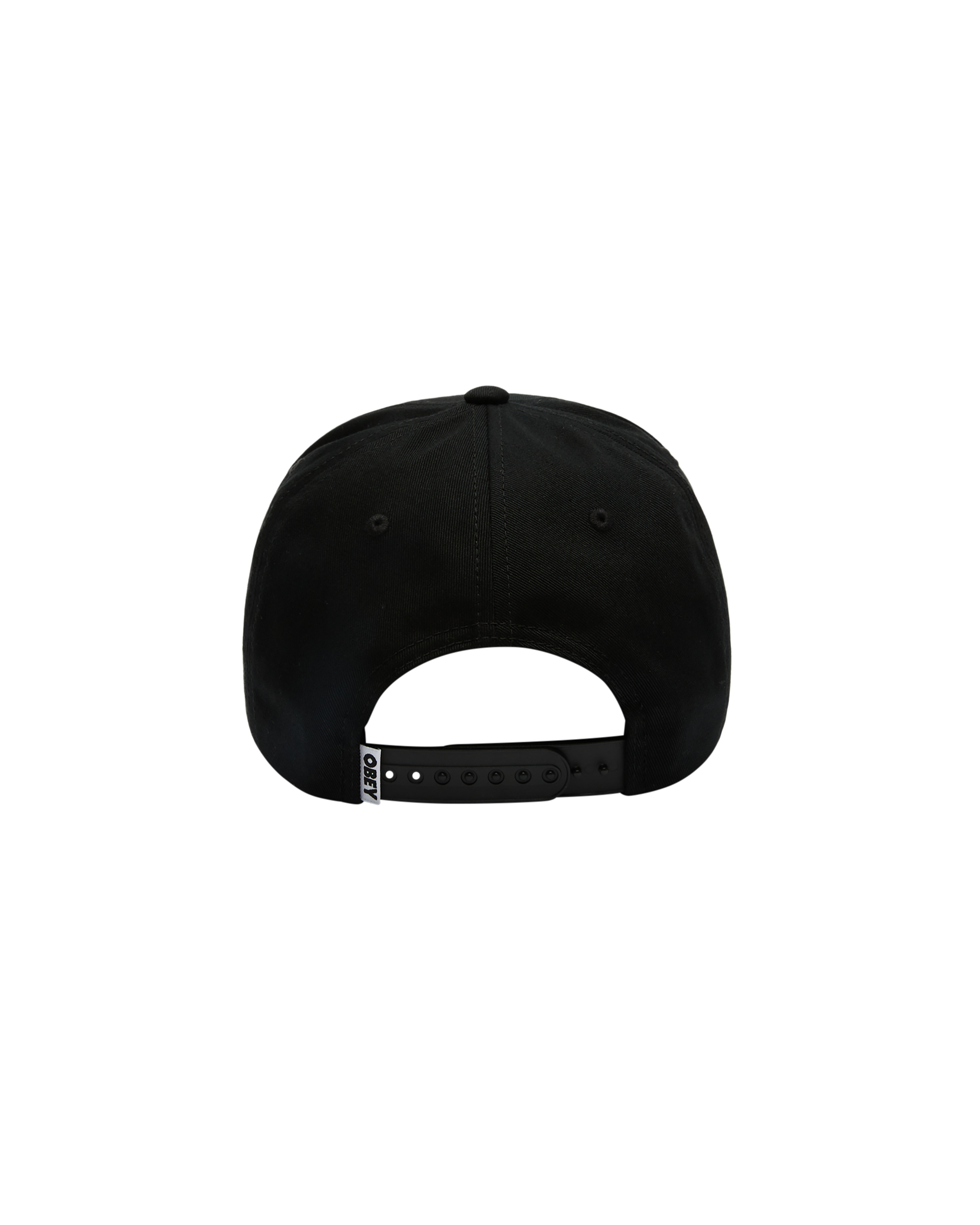 OBEY WORLD RECORDS5PANEL SNAPBACK - BLACK