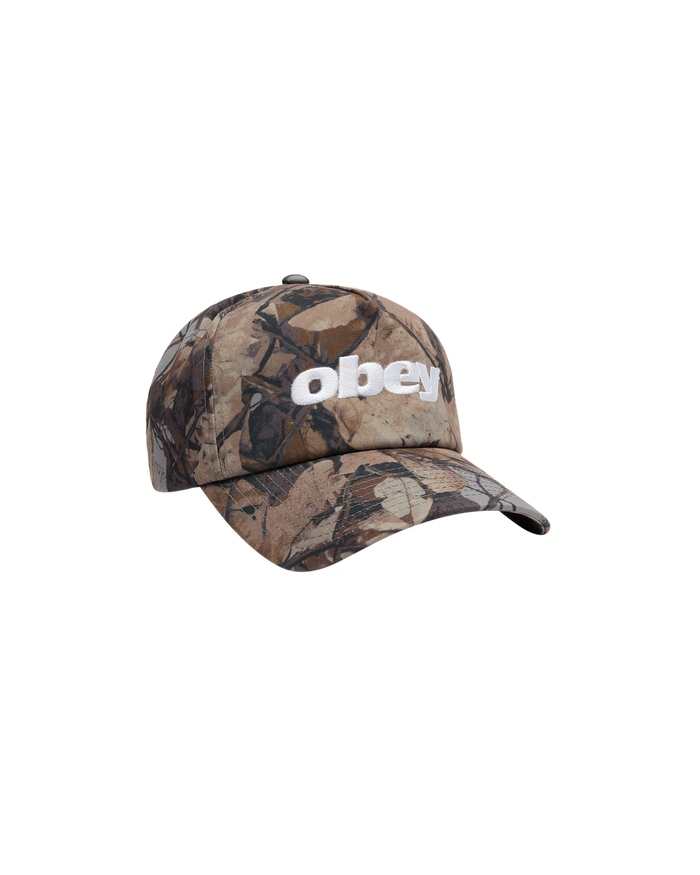 OBEY DELTA 5 PANEL SNAPBACK - FENCE CAMO MULTI